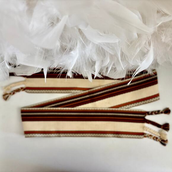 Vintage Rare Christan Dior Paris Cientures Natural Striped Belt Luxury Couture main image 6